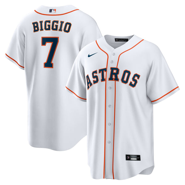 Houston Astros Craig Biggio White Home Retired Player Replica Jersey