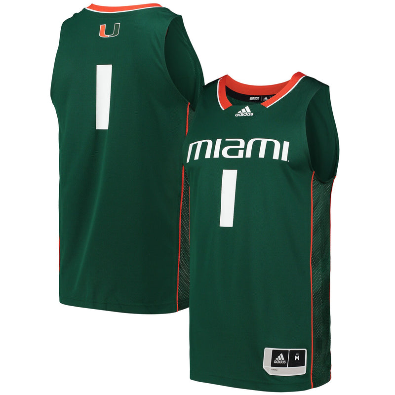 Miami Hurricanes Swingman Basketball Jersey, Green Sportswear Jersey Shirt, Sleeveless Athletic Tank Jersey, Casual Gift for Men