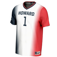 Howard Bison Soccer Jersey, White Fashion Lightweight Sportswear Jersey Shirt, Lightweight Breathable Athletic Jersey, Casual Gift for Men