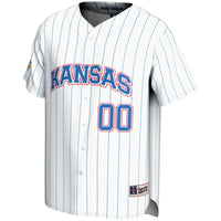 Kansas Jayhawks Baseball Jersey, White Lightweight Sportswear Jersey Shirt, Lightweight Breathable Athletic Jersey, Casual Gift for Men
