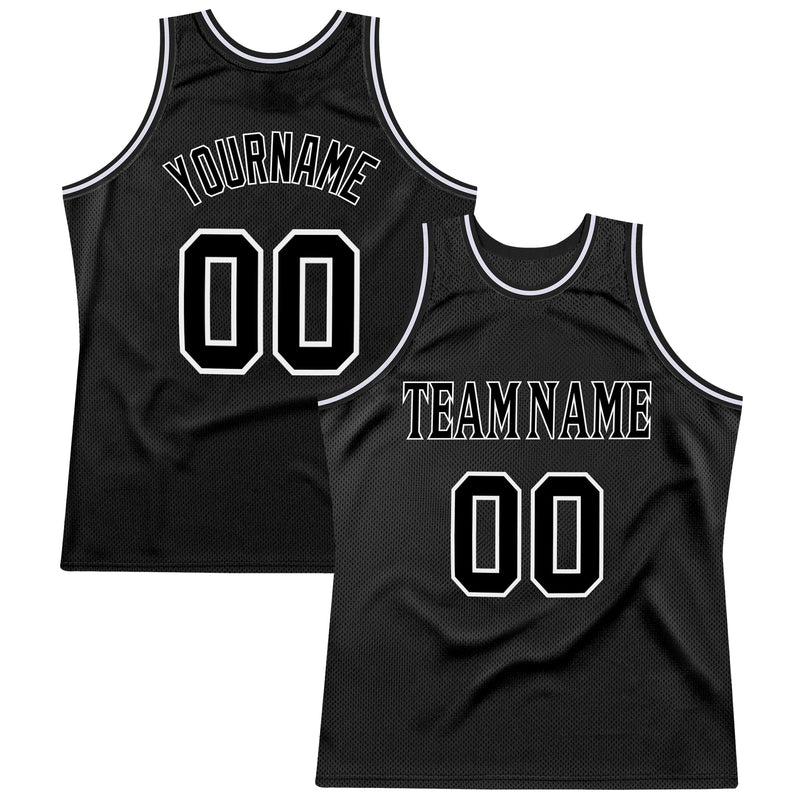 Custom Basketball Jersey, Black White Sportswear Jersey Shirt, Athletic Mesh Moisture Wicking Jersey, Casual Gift for Men, Style Black0288