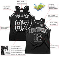 Custom Basketball Jersey, Black White Sportswear Jersey Shirt, Athletic Mesh Moisture Wicking Jersey, Casual Gift for Men, Style Black0979