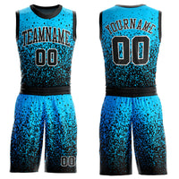 Custom Basketball Jersey, Blue Black White Sportswear Jersey Shirt, Athletic Mesh Moisture Wicking Jersey, Casual Gift for Men