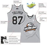 Custom Basketball Jersey, Gray Black White Throwback Sportswear Jersey Shirt, Athletic Mesh Moisture Wicking Jersey, Casual Gift for Men
