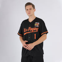 Custom Baseball Jersey, Black Sportswear Jersey Shirt, Athletic Button Down Moisture Wicking Jersey, Casual Gift for Men, Style BaltimoreC0079