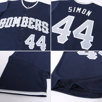 Custom Baseball Jersey, Navy Gray White Sportswear Jersey Shirt, Athletic Button Down Moisture Wicking Jersey, Casual Gift for Men