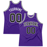 Custom Basketball Jersey, Purple Black Sportswear Jersey Shirt, Athletic Mesh Moisture Wicking Jersey, Casual Gift for Men, Style Purple0323