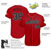 Custom Baseball Jersey, Red Black Sportswear Jersey Shirt, Athletic Button Down Moisture Wicking Jersey, Casual Gift for Men, Style Red0222
