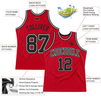 Custom Basketball Jersey, Red Black White Sportswear Jersey Shirt, Athletic Mesh Moisture Wicking Jersey, Casual Gift for Men, Style Red0562