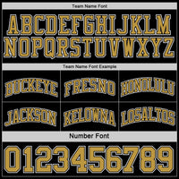 Custom Basketball Jersey, Black Old Gold White Sportswear Jersey Shirt, Athletic Mesh Moisture Wicking Jersey, Casual Gift for Men