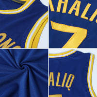 Custom Basketball Jersey, Royal Orange White Authentic Sportswear Jersey Shirt, Athletic Mesh Moisture Wicking Jersey, Casual Gift for Men