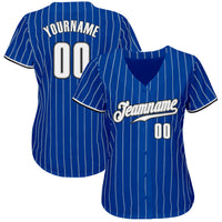Custom Baseball Jersey, Royal White Sportswear Jersey Shirt, Athletic Button Down Moisture Wicking Jersey, Casual Gift for Men, Style Royal0142