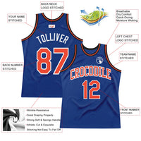 Custom Basketball Jersey, Royal Orange Sportswear Jersey Shirt, Athletic Mesh Moisture Wicking Jersey, Casual Gift for Men, Style Royal0341