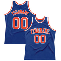 Custom Basketball Jersey, Royal Orange Sportswear Jersey Shirt, Athletic Mesh Moisture Wicking Jersey, Casual Gift for Men, Style Royal0345