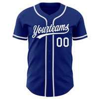 Custom Baseball Jersey, Royal White Sportswear Jersey Shirt, Athletic Button Down Moisture Wicking Jersey, Casual Gift for Men, Style Royal0441