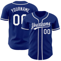 Custom Baseball Jersey, Royal White Sportswear Jersey Shirt, Athletic Button Down Moisture Wicking Jersey, Casual Gift for Men, Style Royal0441