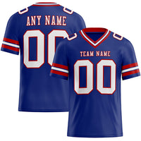 Custom Football Jersey, Royal White Red Sportswear Jersey Shirt, Athletic Moisture Wicking Breathable Jersey, Casual Gift for Men