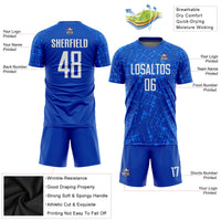 Custom Soccer Jersey, Royal White Sportswear Jersey Shirt, Athletic Mesh Moisture Wicking Jersey, Casual Gift for Men, Style Soccer0058