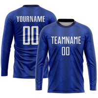 Custom Soccer Jersey, Royal White Navy Sportswear Jersey Shirt, Athletic Mesh Moisture Wicking Jersey, Casual Gift for Men, Style Soccer0084