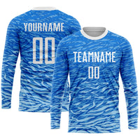 Custom Soccer Jersey, Royal White Sportswear Jersey Shirt, Athletic Mesh Moisture Wicking Jersey, Casual Gift for Men, Style Soccer0105