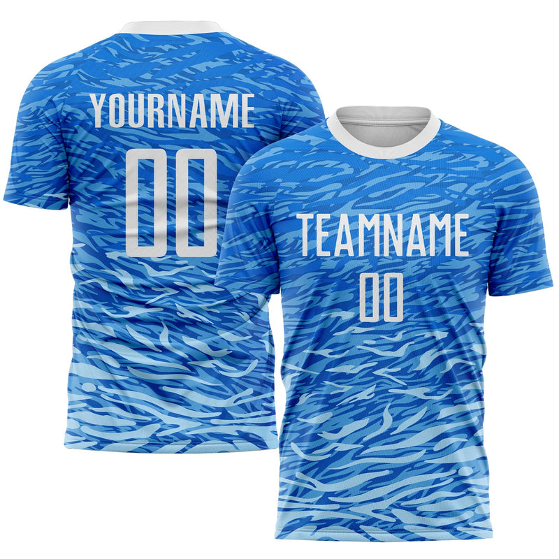 Custom Soccer Jersey, Royal White Sportswear Jersey Shirt, Athletic Mesh Moisture Wicking Jersey, Casual Gift for Men, Style Soccer0105