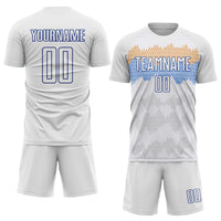 Custom Soccer Jersey, White Royal Sportswear Jersey Shirt, Athletic Mesh Moisture Wicking Jersey, Casual Gift for Men, Style Soccer0136