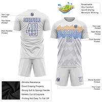 Custom Soccer Jersey, White Royal Sportswear Jersey Shirt, Athletic Mesh Moisture Wicking Jersey, Casual Gift for Men, Style Soccer0136
