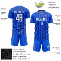Custom Soccer Jersey, Royal White Sportswear Jersey Shirt, Athletic Mesh Moisture Wicking Jersey, Casual Gift for Men, Style Soccer0148