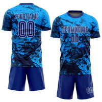 Custom Soccer Jersey, Royal White Sportswear Jersey Shirt, Athletic Mesh Moisture Wicking Jersey, Casual Gift for Men, Style Soccer0287