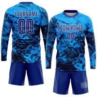Custom Soccer Jersey, Royal White Sportswear Jersey Shirt, Athletic Mesh Moisture Wicking Jersey, Casual Gift for Men, Style Soccer0287