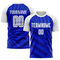 Custom Soccer Jersey, Royal White Navy Sportswear Jersey Shirt, Athletic Mesh Moisture Wicking Jersey, Casual Gift for Men, Style Soccer0303
