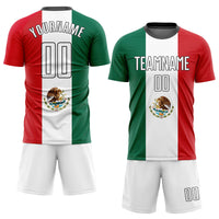 Custom Soccer Jersey, Kelly Green White Sportswear Jersey Shirt, Athletic Mesh Moisture Wicking Jersey, Casual Gift for Men