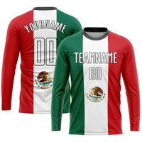 Custom Soccer Jersey, Kelly Green White Sportswear Jersey Shirt, Athletic Mesh Moisture Wicking Jersey, Casual Gift for Men