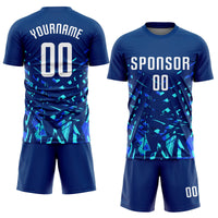 Custom Soccer Jersey, Royal White Blue Sportswear Jersey Shirt, Athletic Mesh Moisture Wicking Jersey, Casual Gift for Men
