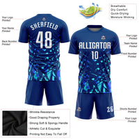 Custom Soccer Jersey, Royal White Blue Sportswear Jersey Shirt, Athletic Mesh Moisture Wicking Jersey, Casual Gift for Men
