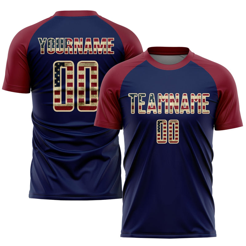 Vintage Soccer Jersey, Crimson Navy Cream Sportswear Jersey Shirt, Athletic Mesh Moisture Wicking Jersey, Casual Gift for Men