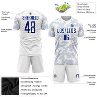 Custom Soccer Jersey, White Royal Sportswear Jersey Shirt, Athletic Mesh Moisture Wicking Jersey, Casual Gift for Men, Style Soccer0782