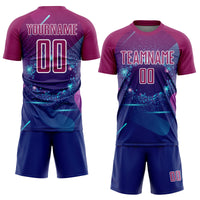 Custom Soccer Jersey, Royal Purple White Sportswear Jersey Shirt, Athletic Mesh Moisture Wicking Jersey, Casual Gift for Men