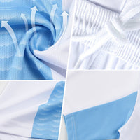 Custom Soccer Jersey, Royal Purple White Sportswear Jersey Shirt, Athletic Mesh Moisture Wicking Jersey, Casual Gift for Men