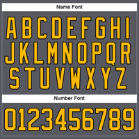 Custom Hockey Jersey, Gray Gold Black Sportswear Jersey Shirt, Athletic Long Sleeve V Neck Jersey, Casual Gift for Men