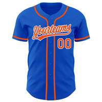Custom Baseball Jersey, Blue Orange White Sportswear Jersey Shirt, Athletic Button Down Moisture Wicking Jersey, Casual Gift for Men