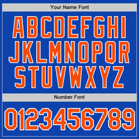 Custom Baseball Jersey, Blue Orange White Sportswear Jersey Shirt, Athletic Button Down Moisture Wicking Jersey, Casual Gift for Men