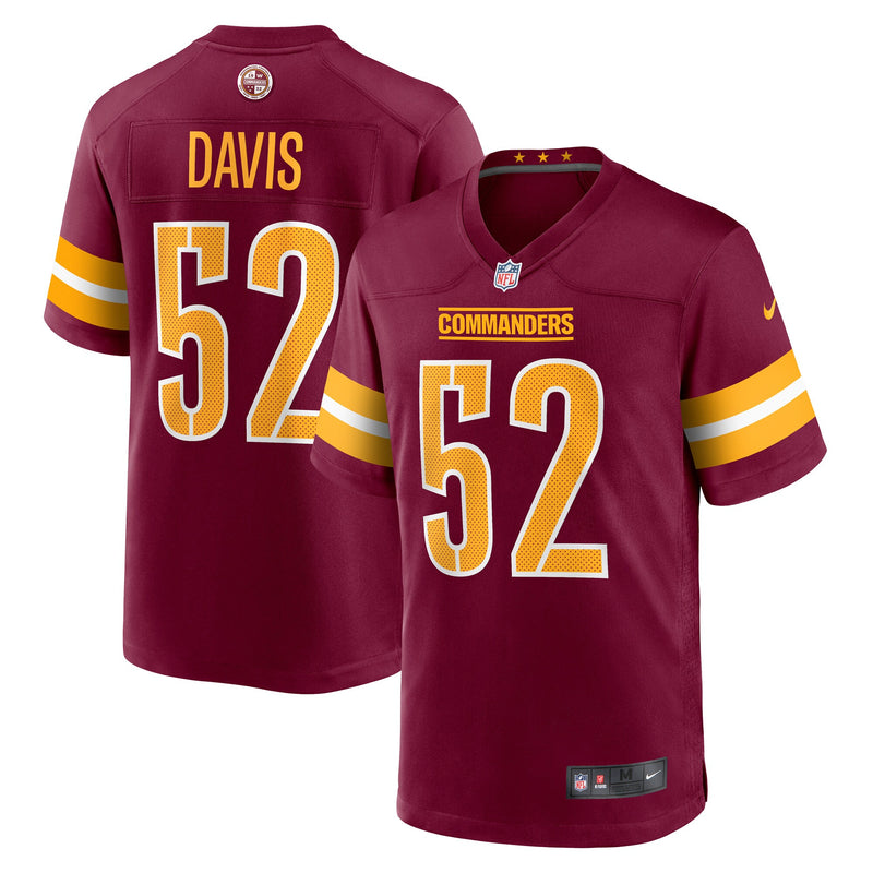 Jamin Davis Washington Commanders Football Jersey, Burgundy Sportswear Jersey Shirt, Lightweight Breathable Athletic Jersey, Casual Gift for Men