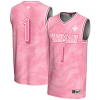 Furman Paladins Basketball Jersey, Pink Fashion Lightweight Sportswear Jersey Shirt, Sleeveless Athletic Tank Jersey, Casual Gift for Men