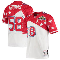 AFC Derrick Thomas White/Red 1995 Pro Bowl Authentic Football Jersey, Sportswear Jersey Shirt, Lightweight Athletic Jersey, Casual Gift for Men