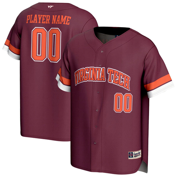 Virginia Tech Hokies NIL Pick-A-Player Lightweight Baseball Jersey - Maroon