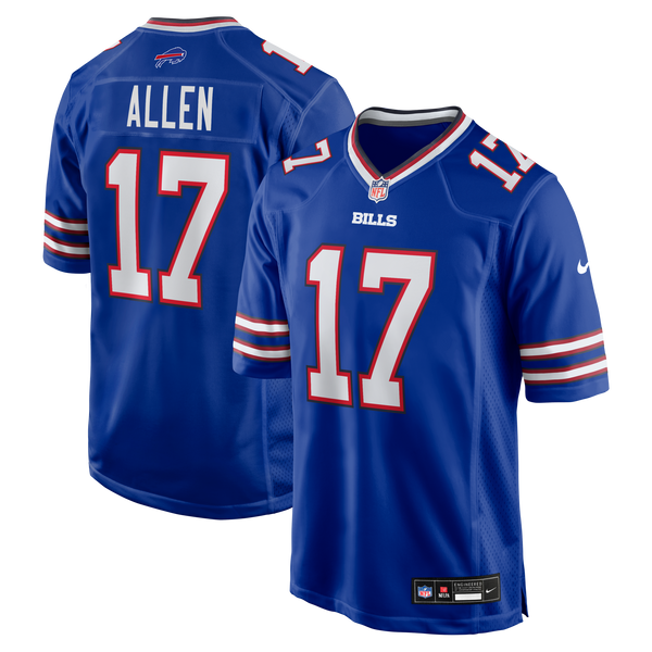 Buffalo Bills Josh Allen Royal Game Player Jersey