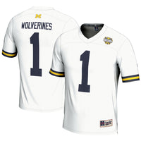 Michigan Wolverines Football Jersey, White Fashion Sportswear Jersey Shirt, Lightweight Breathable Athletic Jersey, Casual Gift for Men