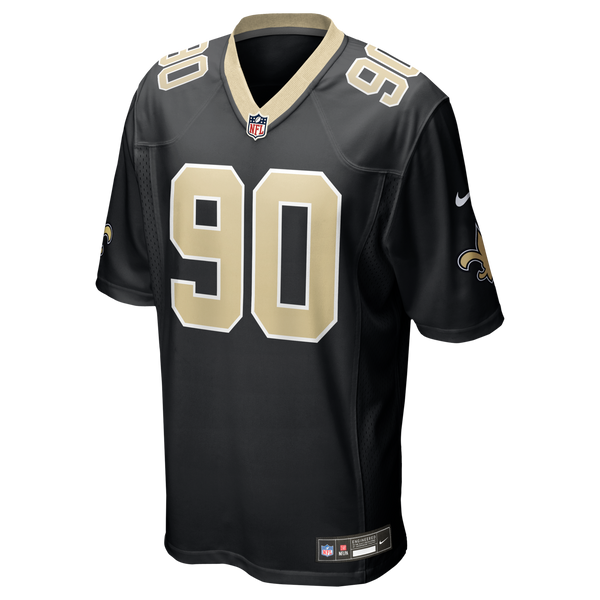 New Orleans Saints Bryan Bresee Black Game Jersey