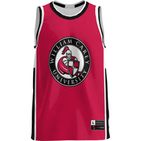 William Carey Crusaders Basketball Jersey, Red Lightweight Sportswear Jersey Shirt, Sleeveless Athletic Tank Jersey, Casual Gift for Men